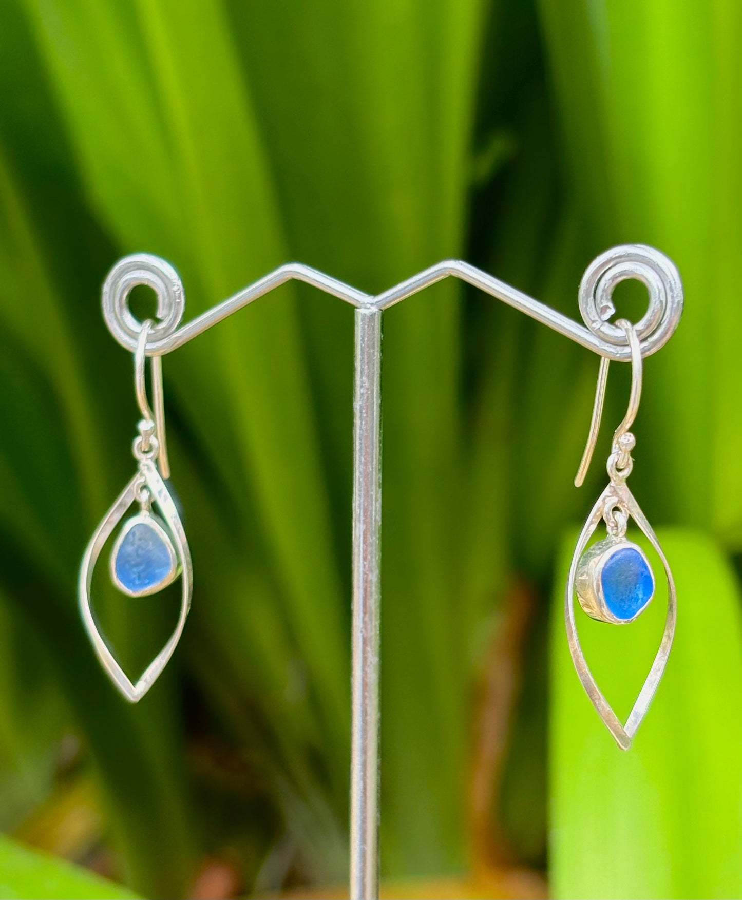 Sterling Sea Glass Earrings