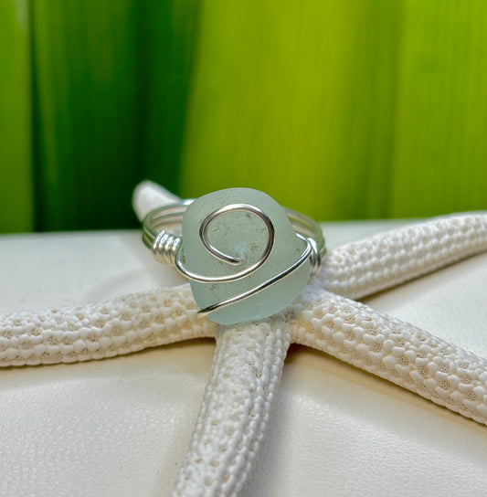 Sea Glass Ring Size 9