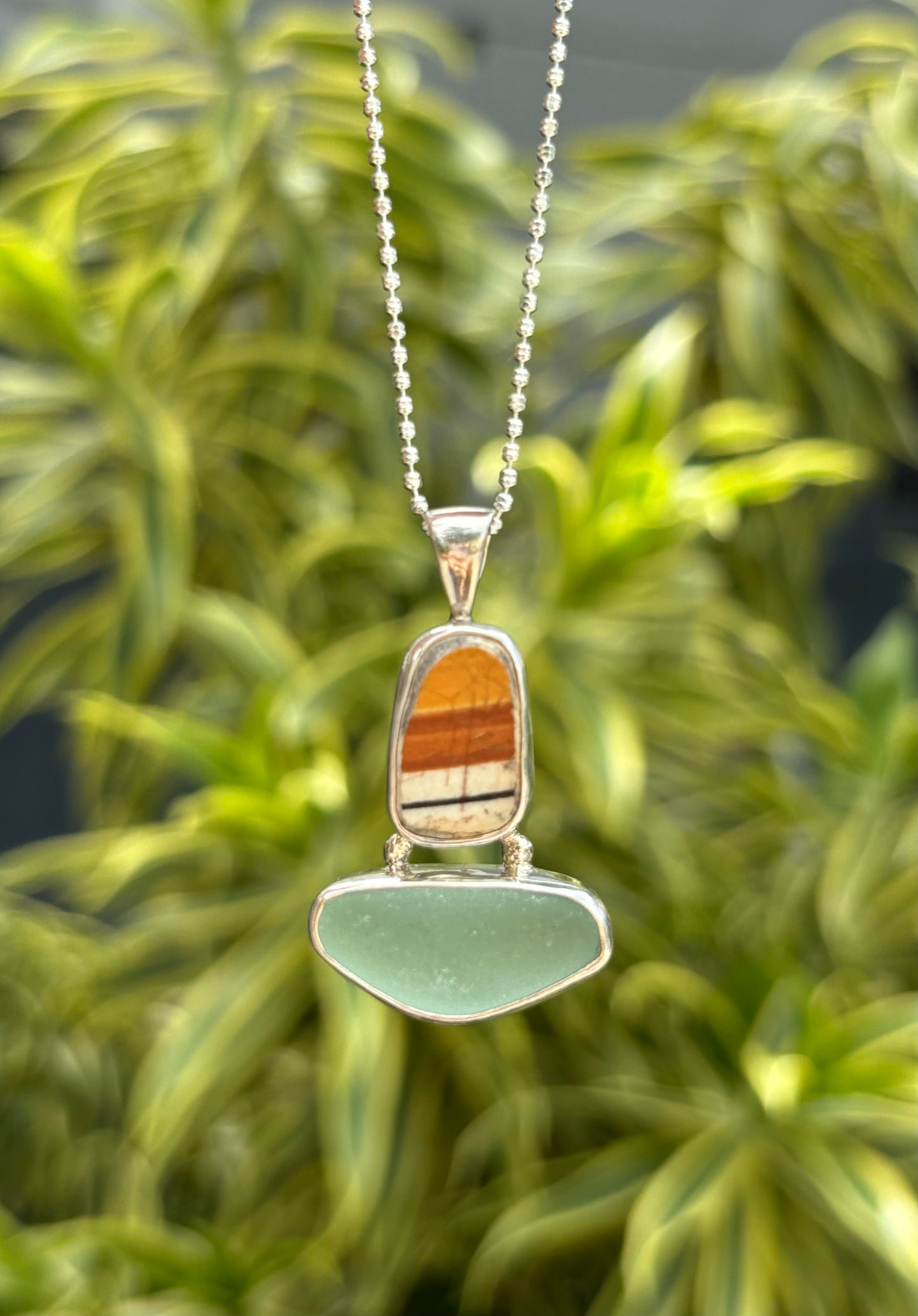 Chaney & Sea Mist Glass Pendant