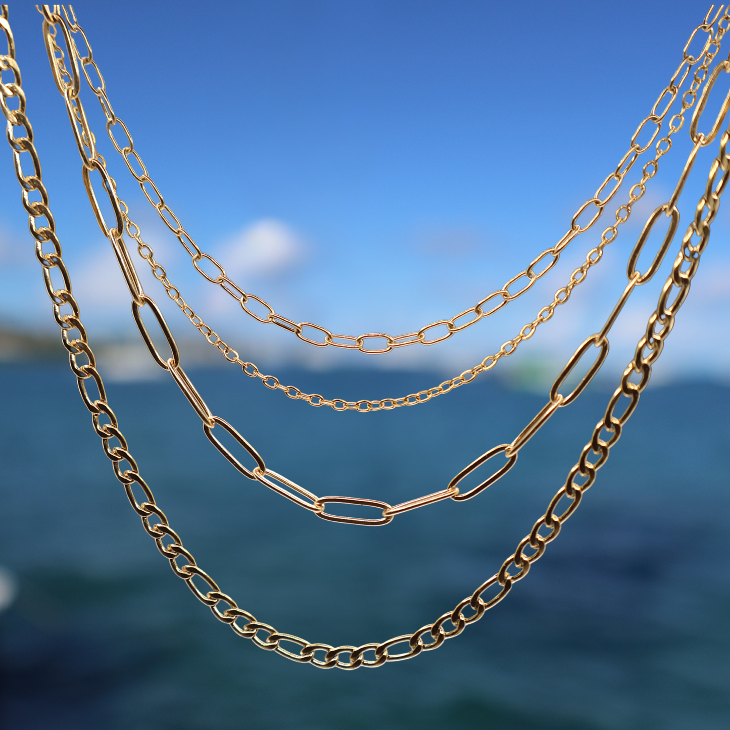 Gold Tone Stainless Steel Chains (Choose Your Link Style)