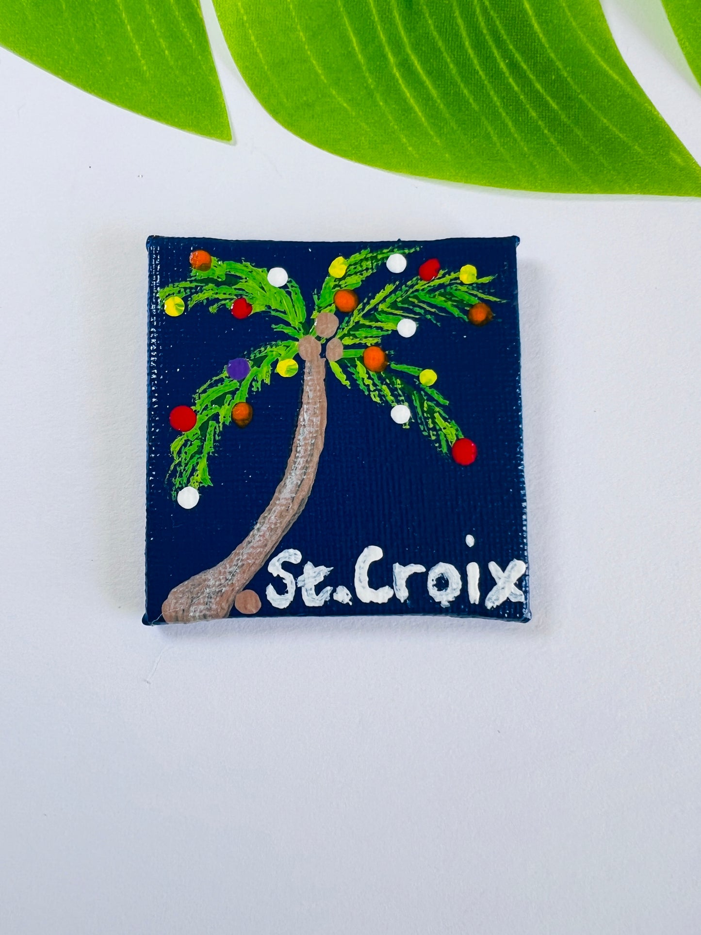 St. Croix Painted Palm Tree Magnet